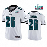Men & Women & Youth Philadelphia Eagles #26 Miles Sanders White Super Bowl LVII Patch Vapor Untouchable Limited Stitched Jersey,baseball caps,new era cap wholesale,wholesale hats